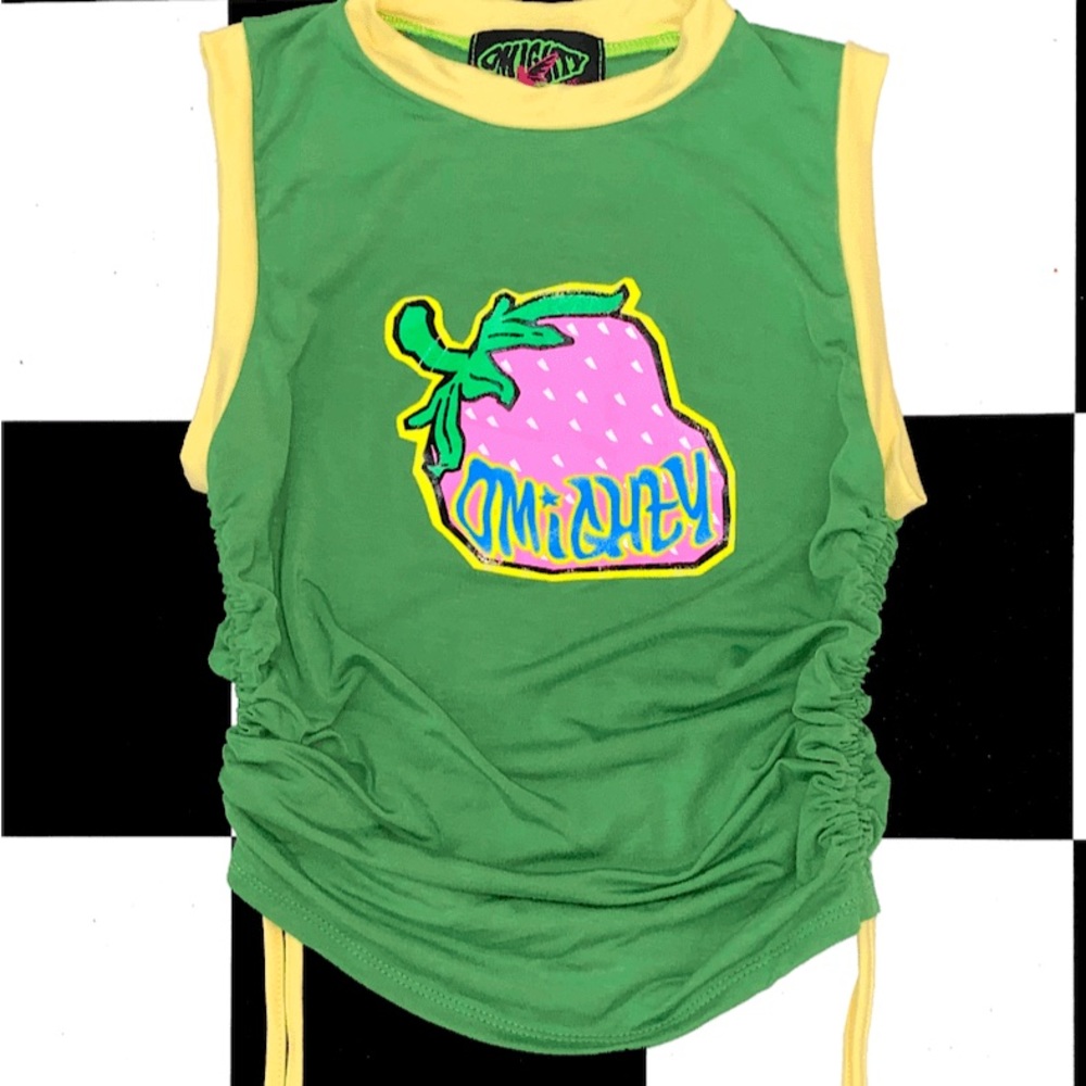 Omighty Strawberry Tank with Stickers and Tote Bag